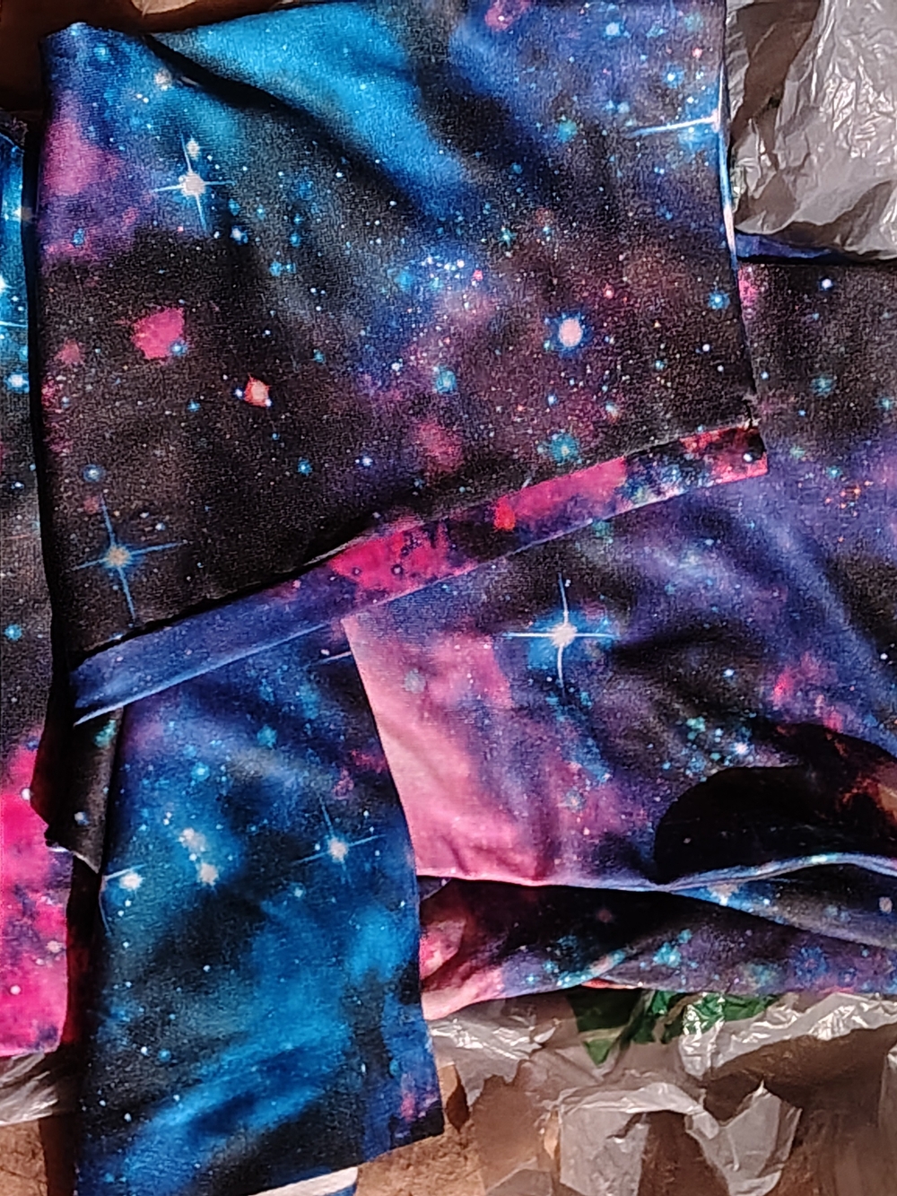 No Boundaries Galaxy Leggings in Blue and Pink - XL